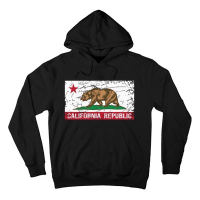 California Republic Flag Ca Distressed Design Classic Hoodie