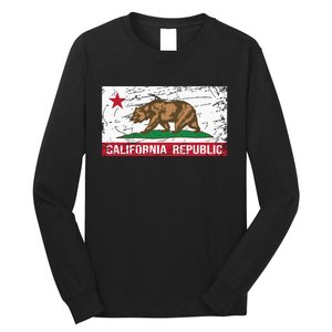 California Republic Flag Ca Distressed Design Classic Long Sleeve Shirt