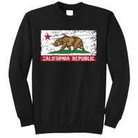 California Republic Flag Ca Distressed Design Classic Sweatshirt