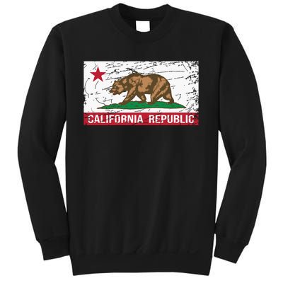 California Republic Flag Ca Distressed Design Classic Sweatshirt