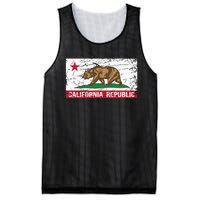 California Republic Flag Ca Distressed Design Classic Mesh Reversible Basketball Jersey Tank