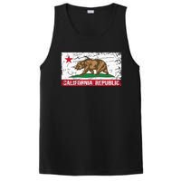 California Republic Flag Ca Distressed Design Classic PosiCharge Competitor Tank