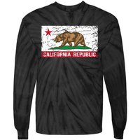 California Republic Flag Ca Distressed Design Classic Tie-Dye Long Sleeve Shirt