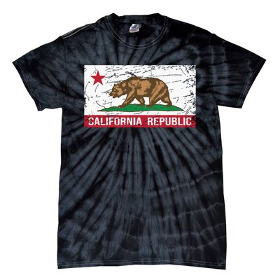 California Republic Flag Ca Distressed Design Classic Tie-Dye T-Shirt