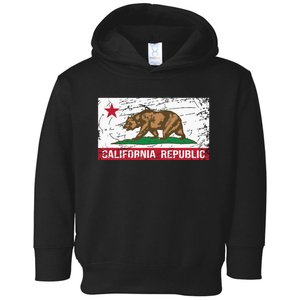 California Republic Flag Ca Distressed Design Classic Toddler Hoodie