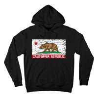 California Republic Flag Ca Distressed Design Classic Tall Hoodie