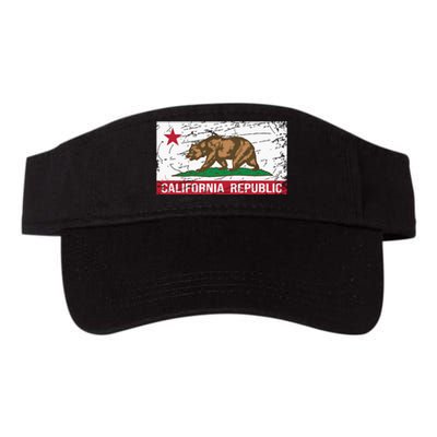 California Republic Flag Ca Distressed Design Classic Valucap Bio-Washed Visor