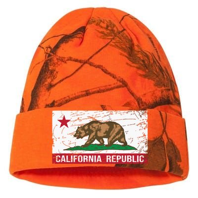 California Republic Flag Ca Distressed Design Classic Kati Licensed 12" Camo Beanie