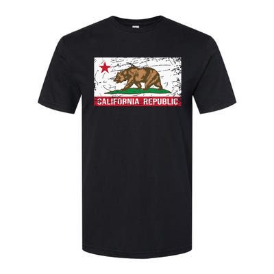 California Republic Flag Ca Distressed Design Classic Softstyle® CVC T-Shirt