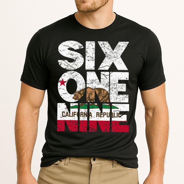 California Republic Flag 619 Area Code Performance Shirt