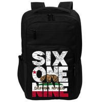California Republic Flag 619 Area Code Impact Tech Backpack
