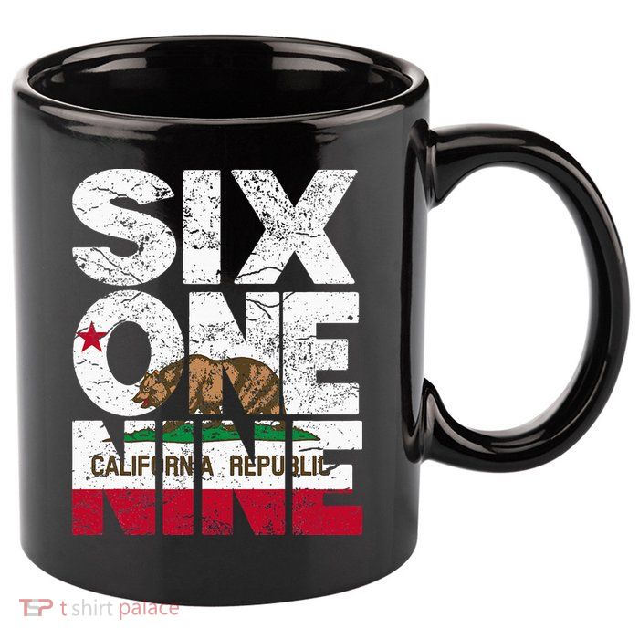 California Republic Flag 619 Area Code 11oz C Handle Ceramic Mug