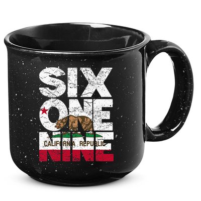 California Republic Flag 619 Area Code 15oz Campfire Ceramic Mug