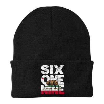 California Republic Flag 619 Area Code Beanie