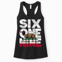 California Republic Flag 619 Area Code Womens Tank Top