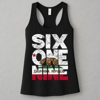 California Republic Flag 619 Area Code Womens Tank Top
