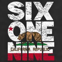California Republic Flag 619 Area Code Golf Towel