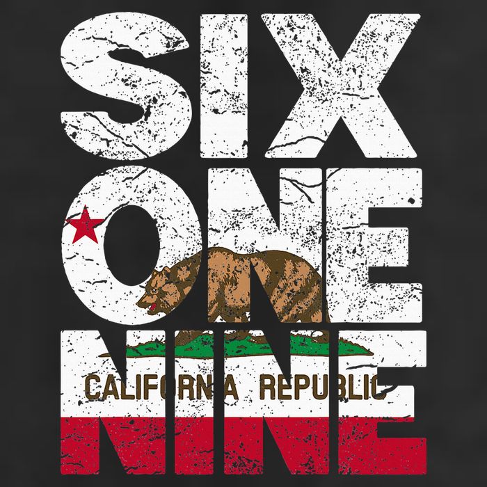 California Republic Flag 619 Area Code Golf Towel