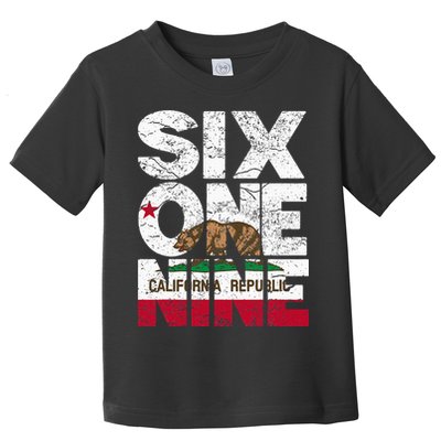 California Republic Flag 619 Area Code Toddler T-Shirt