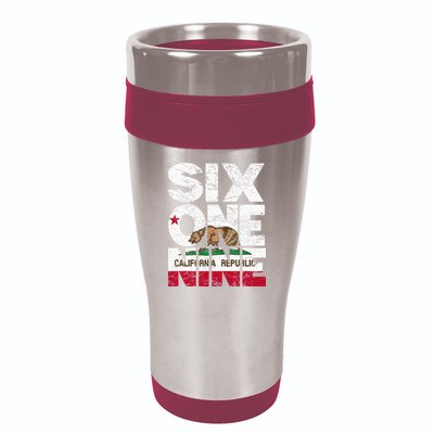 California Republic Flag 619 Area Code 16oz Travel Tumbler