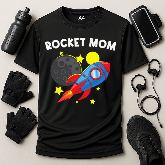 Cool Rocket For Mom Mother Rockets Space Ship Spacecraft Cooling Performance Crew T-Shirt