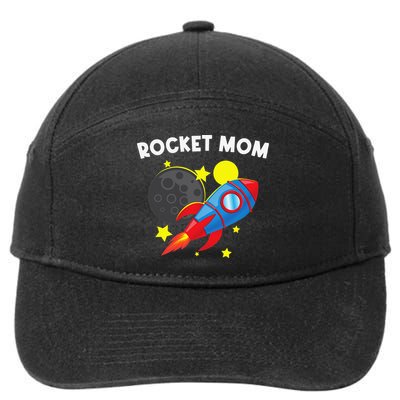 Cool Rocket For Mom Mother Rockets Space Ship Spacecraft 7-Panel Snapback Hat