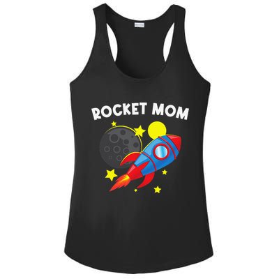 Cool Rocket For Mom Mother Rockets Space Ship Spacecraft Ladies PosiCharge Competitor Racerback Tank