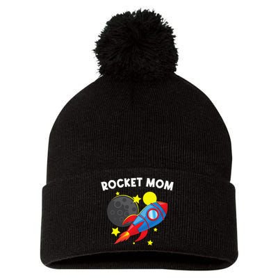 Cool Rocket For Mom Mother Rockets Space Ship Spacecraft Pom Pom 12in Knit Beanie