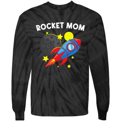 Cool Rocket For Mom Mother Rockets Space Ship Spacecraft Tie-Dye Long Sleeve Shirt