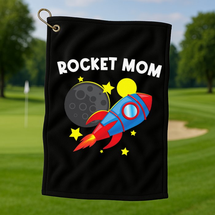 Cool Rocket For Mom Mother Rockets Space Ship Spacecraft Golf Towel