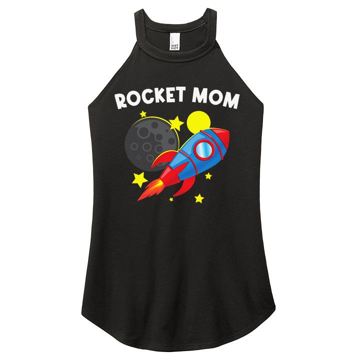 Cool Rocket For Mom Mother Rockets Space Ship Spacecraft Women's Perfect Tri Rocker Tank