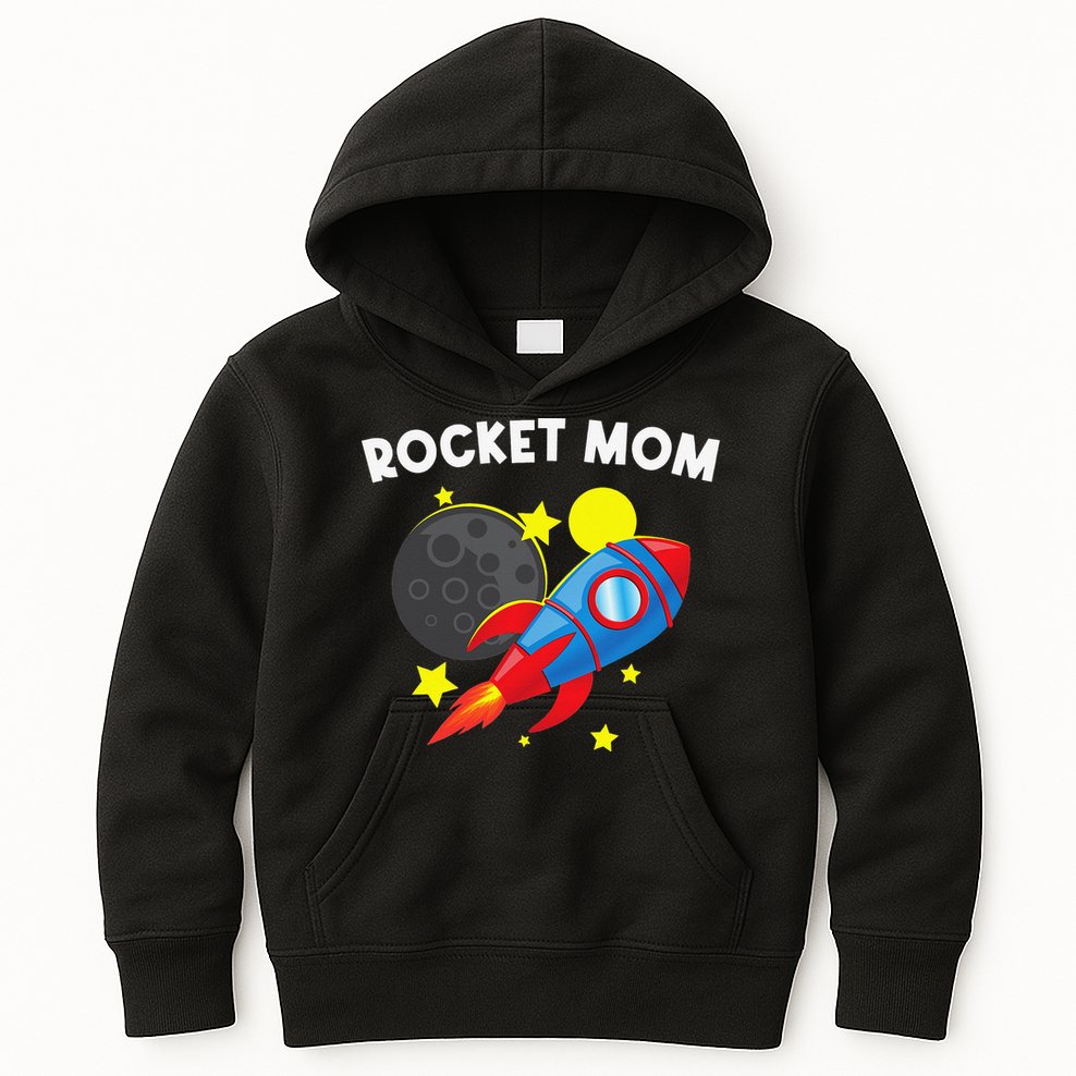 Cool Rocket For Mom Mother Rockets Space Ship Spacecraft Kids Hoodie