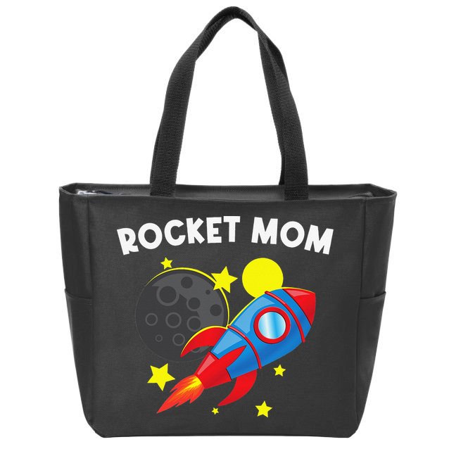 Cool Rocket For Mom Mother Rockets Space Ship Spacecraft Zip Tote Bag