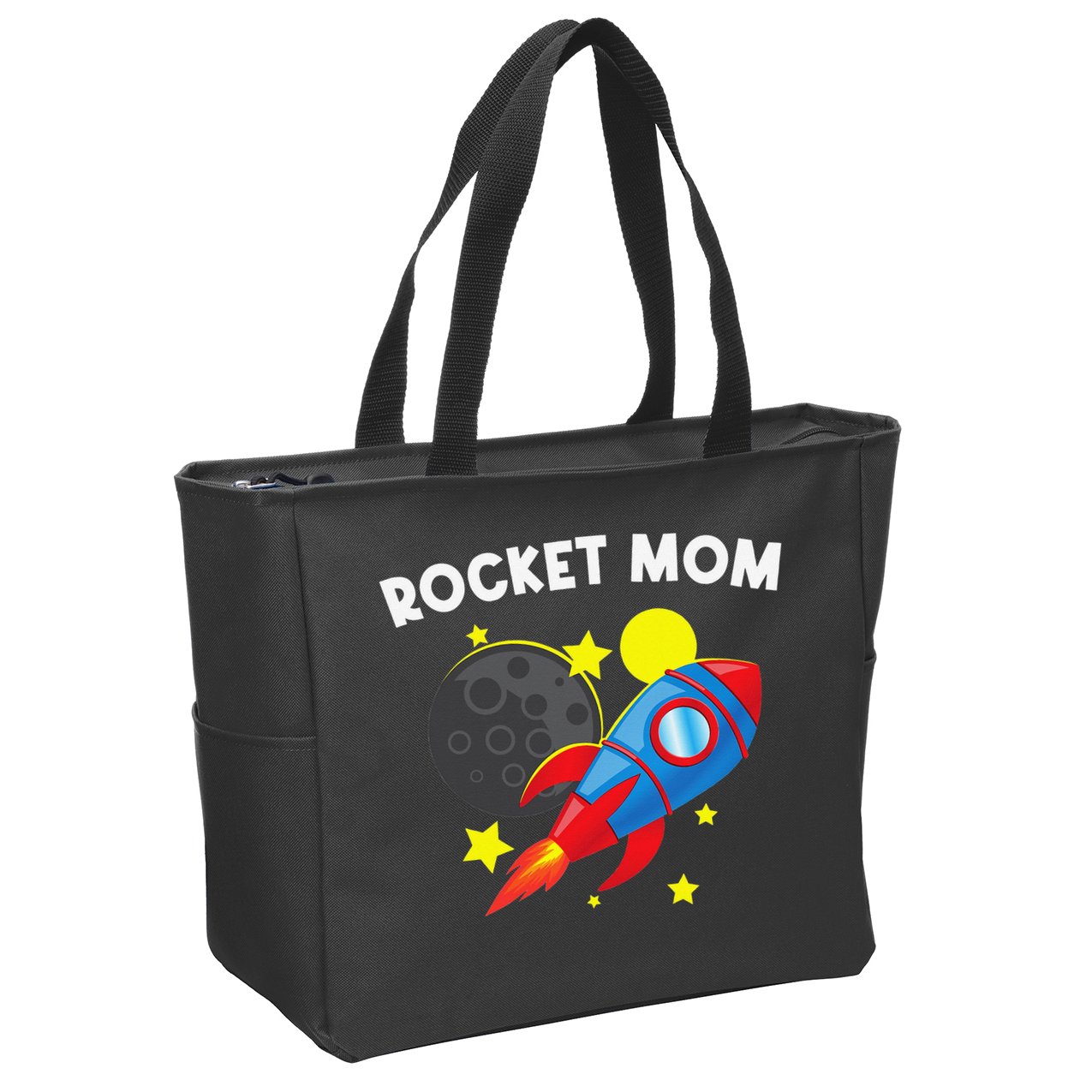 Cool Rocket For Mom Mother Rockets Space Ship Spacecraft Zip Tote Bag
