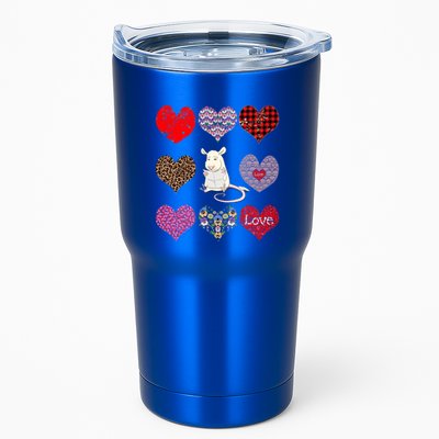 Cute Rat Funny Vintage Floral Hearts Pattern Valentines Day Great Gift Tumbler