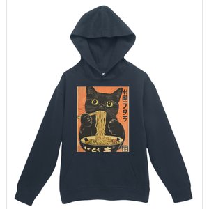 Cat Ramen Funny Graphic Tees Japanese Kawaii Cat Urban Pullover Hoodie