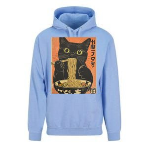 Cat Ramen Funny Graphic Tees Japanese Kawaii Cat Unisex Surf Hoodie