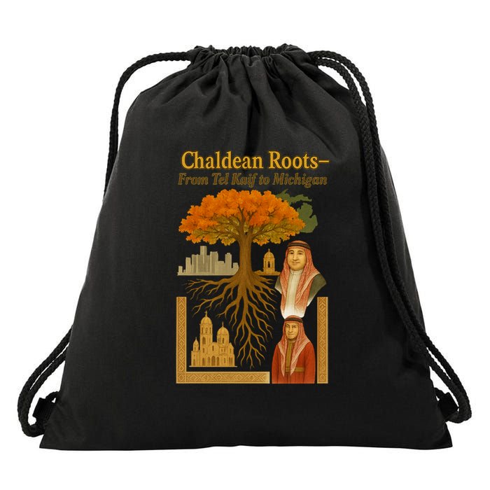 Chaldean Roots From Tel Kaif To Michigan Drawstring Bag