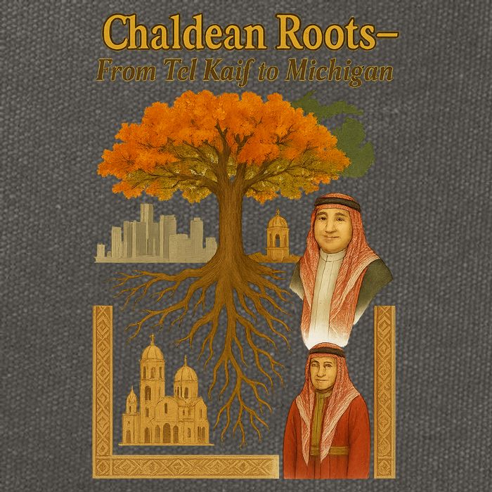 Chaldean Roots From Tel Kaif To Michigan Cotton Canvas Backpack