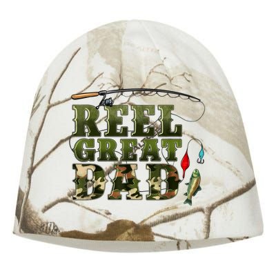 Camouflage Reel Great Dad Fishing Happy Fathers Day Kati - Camo Knit Beanie