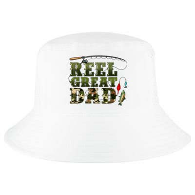 Camouflage Reel Great Dad Fishing Happy Fathers Day Cool Comfort Performance Bucket Hat