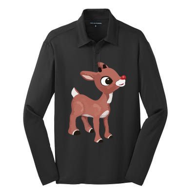 Classic Rudolph © GraphicLoveShop Classic Silk Touch Performance Long Sleeve Polo