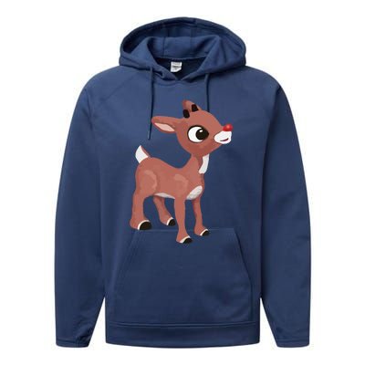 Classic Rudolph © GraphicLoveShop Classic Performance Fleece Hoodie