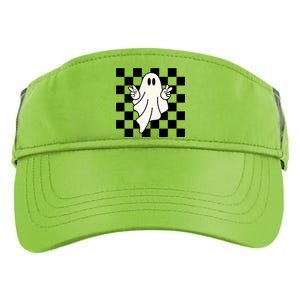 Cute Retro Ghost Peace Sign Halloween Adult Drive Performance Visor