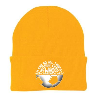 Cute Religious Goalies Best Christian Soccer Gift Knit Cap Winter Beanie