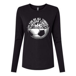 Cute Religious Goalies Best Christian Soccer Gift Womens Cotton Relaxed Long Sleeve T-Shirt