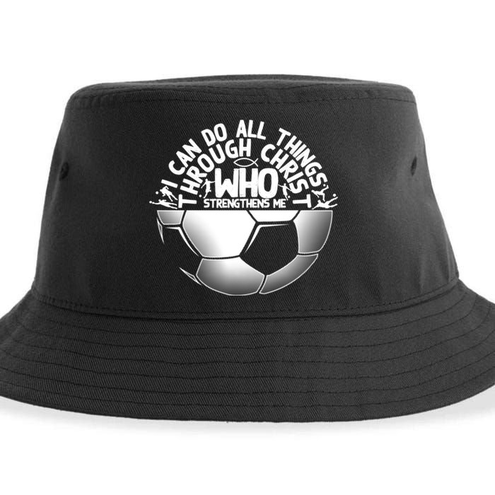 Cute Religious Goalies Best Christian Soccer Gift Sustainable Bucket Hat