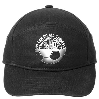 Cute Religious Goalies Best Christian Soccer Gift 7-Panel Snapback Hat