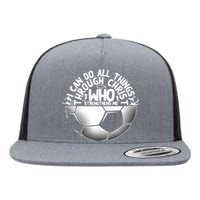 Cute Religious Goalies Best Christian Soccer Gift Flat Bill Trucker Hat