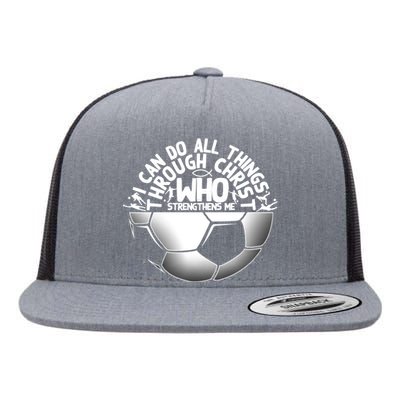 Cute Religious Goalies Best Christian Soccer Gift Flat Bill Trucker Hat